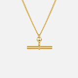Nordic Muse - Gold T-Bar Chain Necklace (Waterproof)