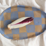 Serving Plate - Baby Blue Checks