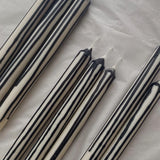 100% Natural Candlesticks - Charcoal Abstract (set of 2)