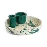 Olive Dish - Blue or Green Splatter