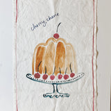 Linen Tea Towel - Cherry Cherie