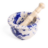 Pestle & Mortar - Blue Splatter