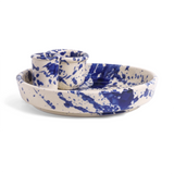 Olive Dish - Blue or Green Splatter