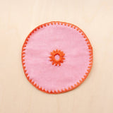 TBCo Cotton & Linen Coasters - Pink (set of 2)