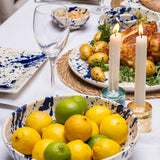 Serving Bowl - Blue Splatter